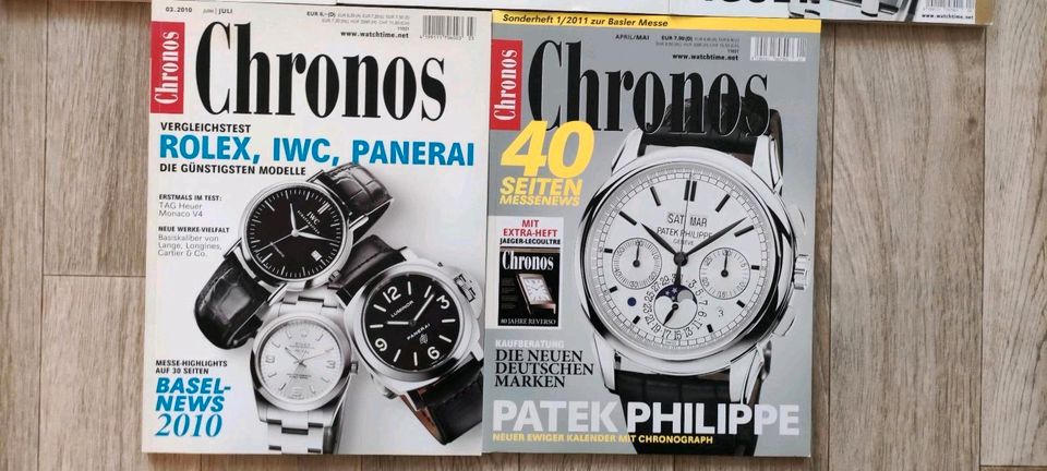 Chronos Magazin Armbanduhren Rolex,IWC,Omega,Patek Philippe,Paner in Berlin
