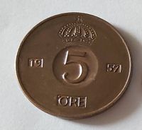 Schweden 5 Öre 1957 Münze Nordrhein-Westfalen - Hamm Vorschau