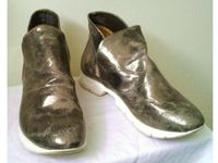 Leder-Schuh Boots Stiefelette Dame gold-bronze metallic weiß 40,5 Berlin - Charlottenburg Vorschau