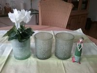 3 identische Blumengefäße...grün Glas.je4€. Niedersachsen - Georgsmarienhütte Vorschau