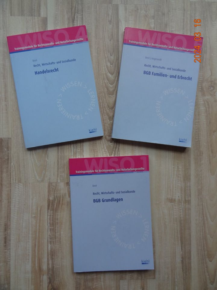 BGB Grundlagen, Familien- u. Erbrecht, WiSo von Breit - 3 Bücher! in Gransee
