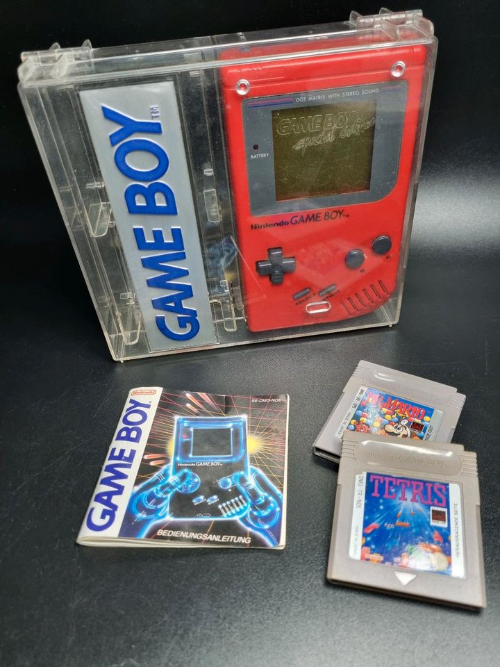 Nintendo Gameboy Classic Rot / Case / Tetris / Mario / Anleitung in Leverkusen