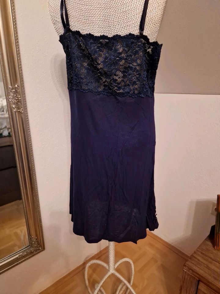 Unterkleid, Nachthemd Gr. 38, dunkelblau in Kühbach