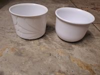 Übertöpfe Keramik weiß 2 Stück Höhe 9,5 cm Hessen - Morschen Vorschau
