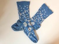 Happy Socken Design weiß blau Blume floral Vintage witzig 39 40 Bayern - Ustersbach Vorschau