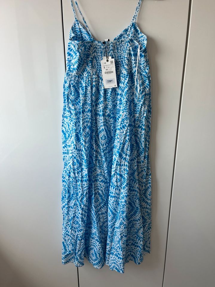 Zara Kleid Maxikleid neu blau weiß Np 50 in Gilching