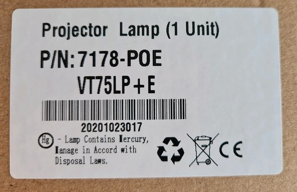 Beamer Lampe VT75LPE für NEC 670 NEU in Oberderdingen
