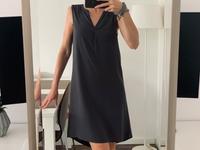34 QS S.Oliver MIDI Kleid Schlicht elegant ärmellos dunkel grau Düsseldorf - Bilk Vorschau