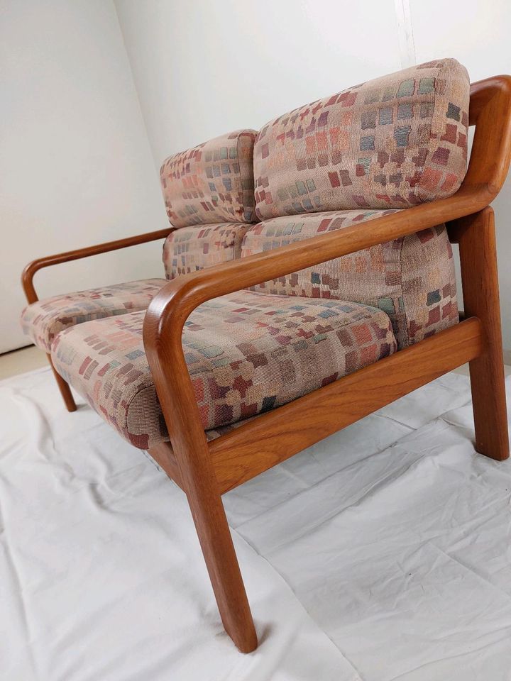 Couch Sofa 2 Sitzer,  Teak Vintage Mid century 70er Design in Regensburg