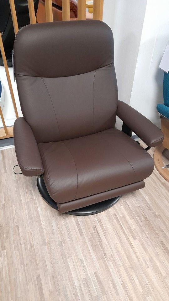 Stressless Sessel Leg & Back Akku Batick Brown Classic Black in Kaiserslautern