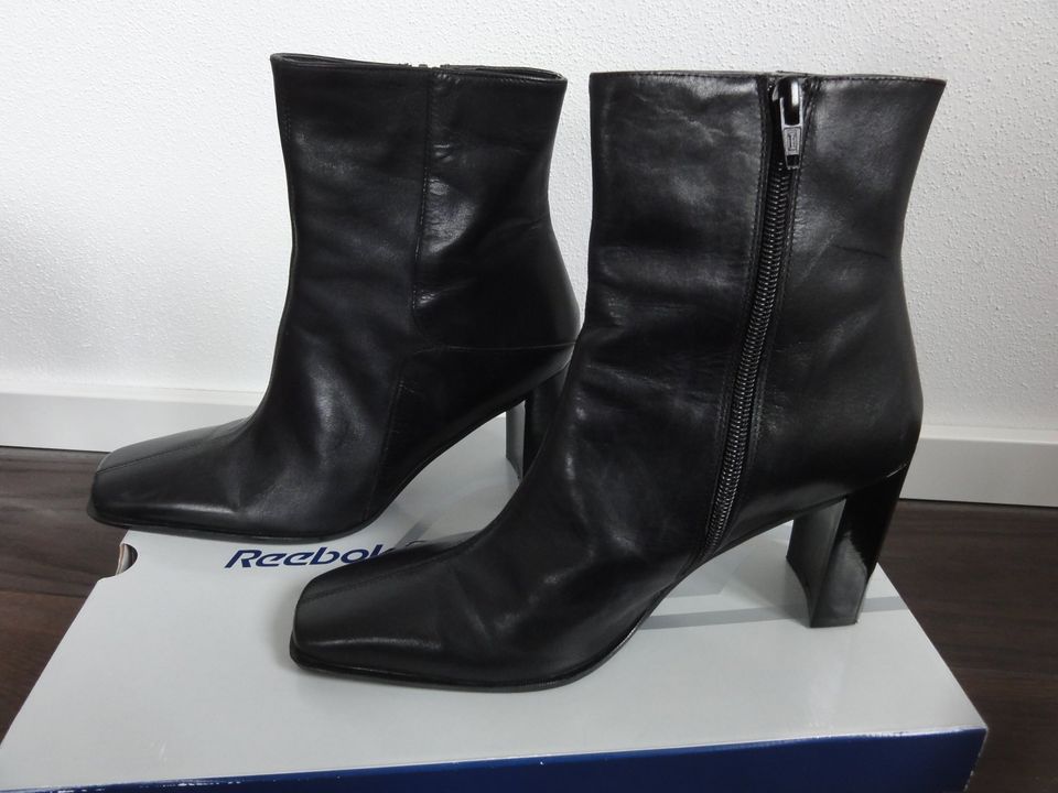 ALBA MODA Stiefeletten Lederstiefeletten schwarz Gr. 38 NEU in Bad Heilbrunn