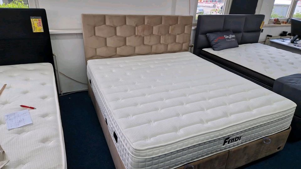 Bett Boxspringbett 180/200cm mit großen Bettkasten beige Schlafzimmer Möbel Wurm wohnen in Osnabrück