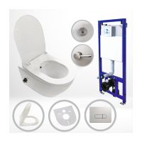 Dusch WC 2 in 1 - Set | Taharat | Taharet | Bidet Toilette | Spülrandlos | Vorwandelement | Unterputz | Drückerplatte | Spülkasten | Softclose Deckel | Absenkautomatik | Hygiene WC | Gesäß Dusche | Nordrhein-Westfalen - Kierspe Vorschau