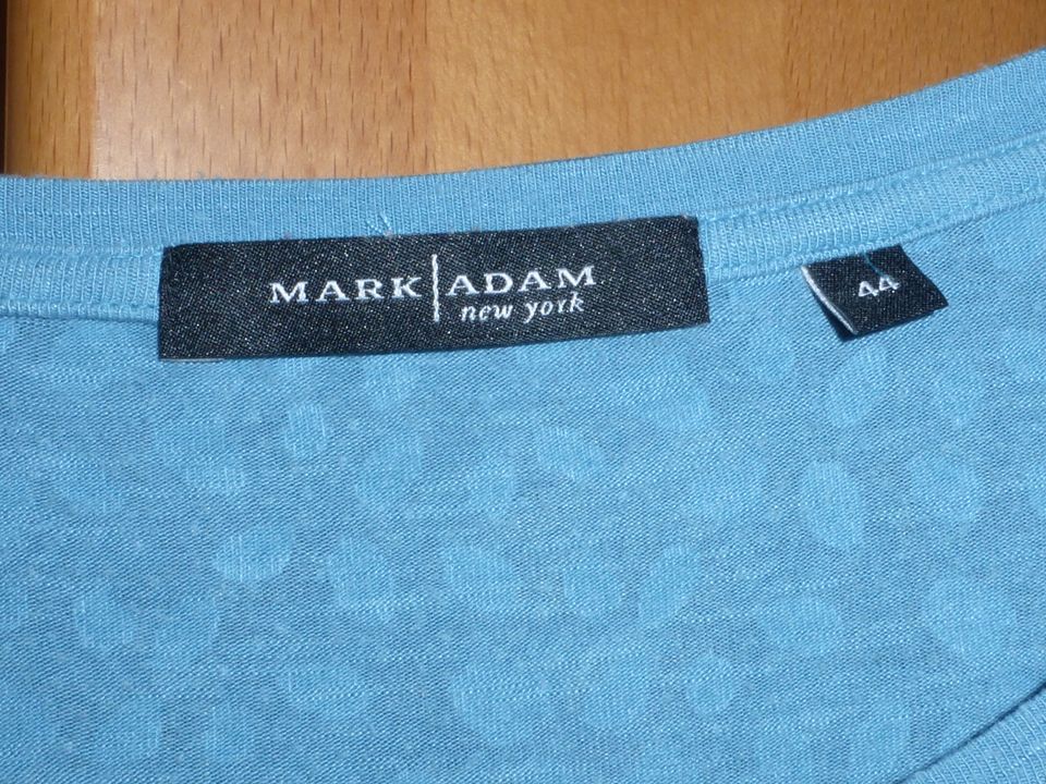 Mark Adam türkis mit Blättermotiv Shirt T-Shirt Größe 44 in Hof (Saale)