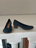 Clarks Ballerina Pumps 38 dunkelblau Leder Saarland - Beckingen Vorschau