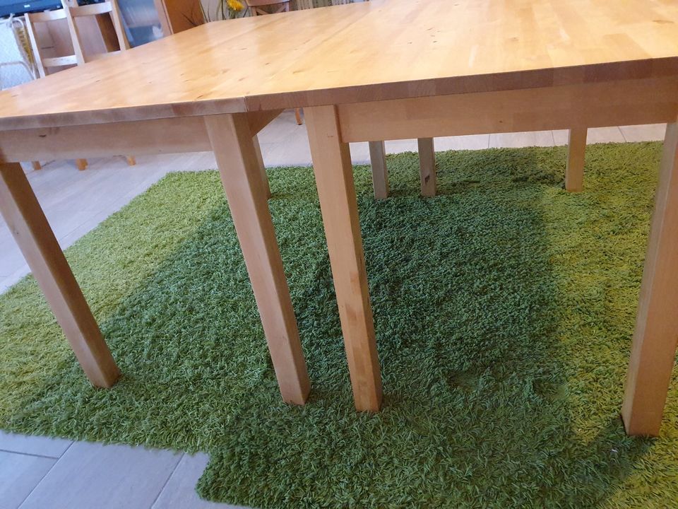 2von2 Tisch Holz Ahorn, lasiert,massiv,Ikea NORDEN,135x74 in Braunschweig
