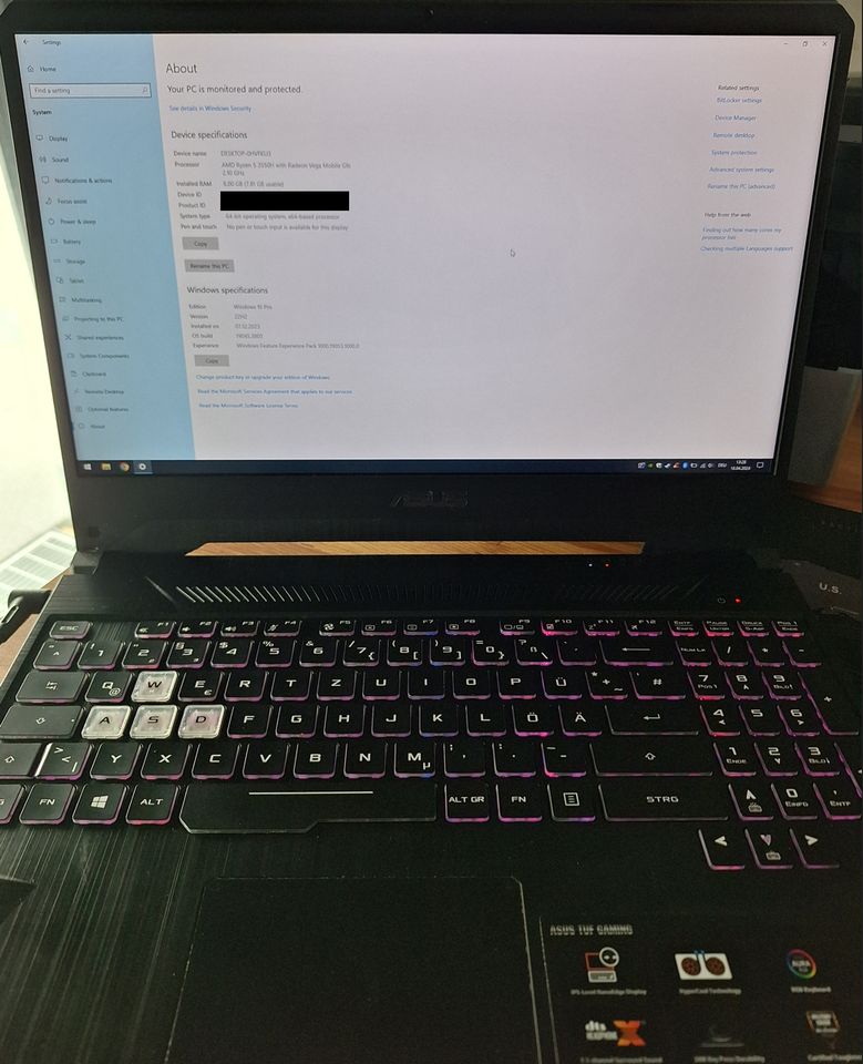 Gaming Laptop ASUS TUF FX505DT-BQ051 in Ladenburg