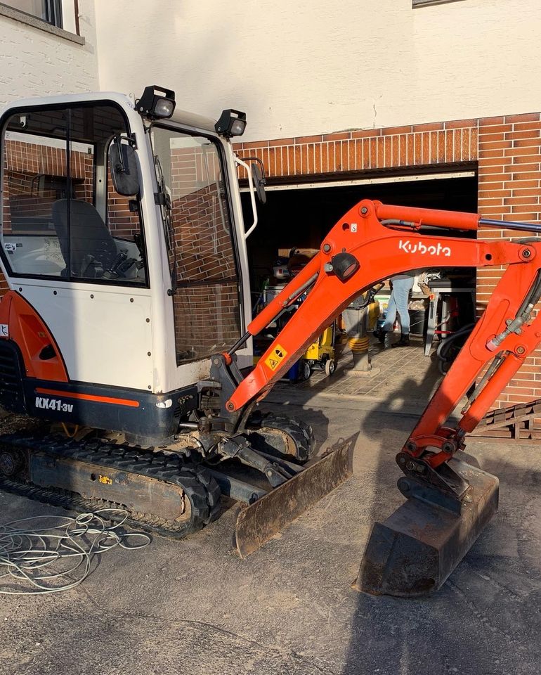 Kubota KX 41-3V 1.8 To. Minibagger Vermietung, Miete ab 65€ in Puderbach