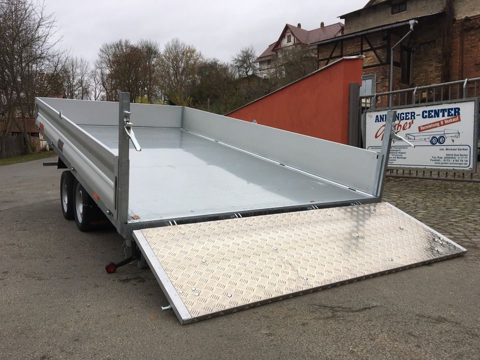 Multikipper 4 Funktionen 3,5t 400x210x1350mm mit Gitter und E pum in Triptis