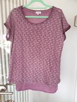 Shirt /Top mit Netzoberteil Gina Laura Gr. L beere Hessen - Gladenbach Vorschau