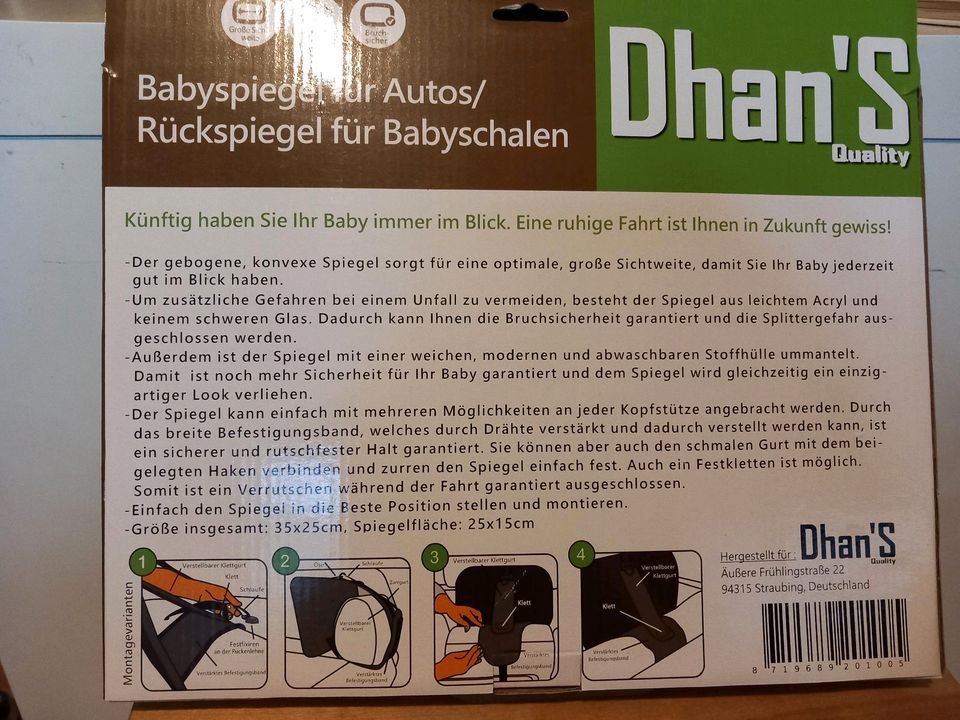 Rückspiegel für Babyschalen Babyspiegel für Autos Dhan's in Mehlbach