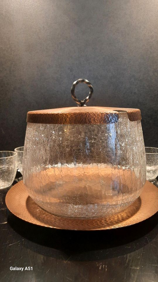 Bowle Set Glas Kupfer  antik retro edel elegant in Bermatingen