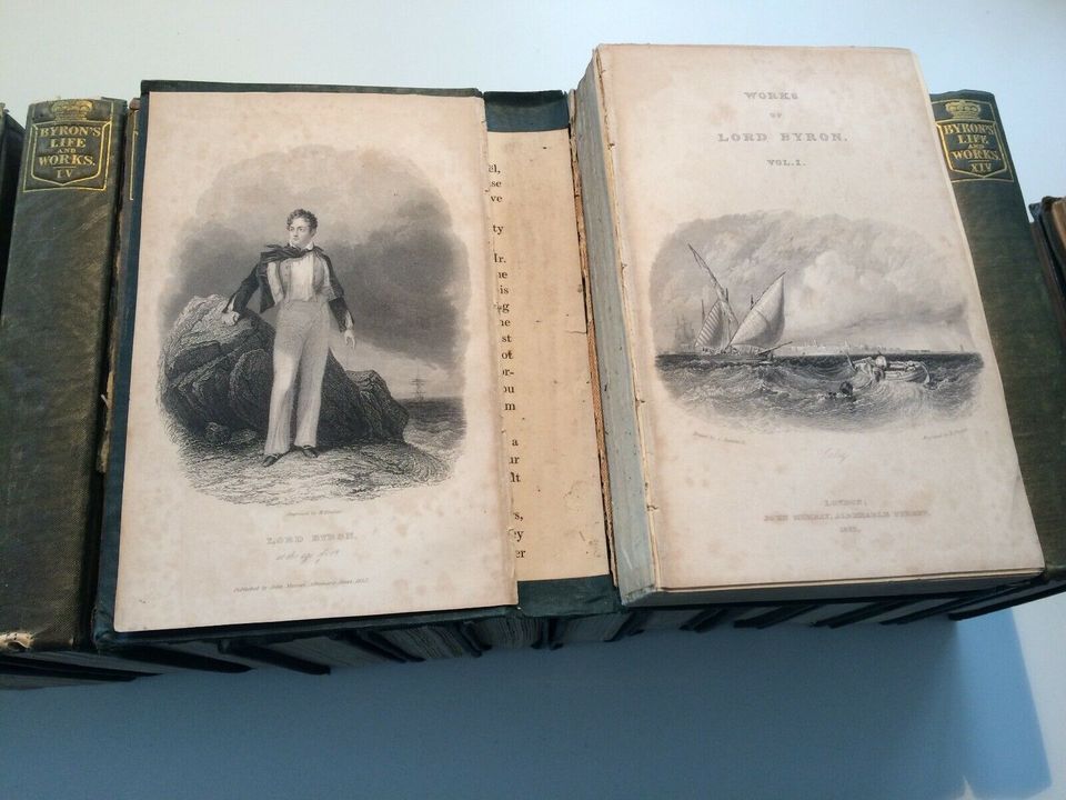 Lord Byron Erstausgabe von Thomas Moore 1832-33 in 17 Bänden in Mannheim
