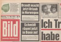 50. Geburtstag - Bild-Zeitung 14. Mai 1974 - UNGELESEN Nordrhein-Westfalen - Hürth Vorschau