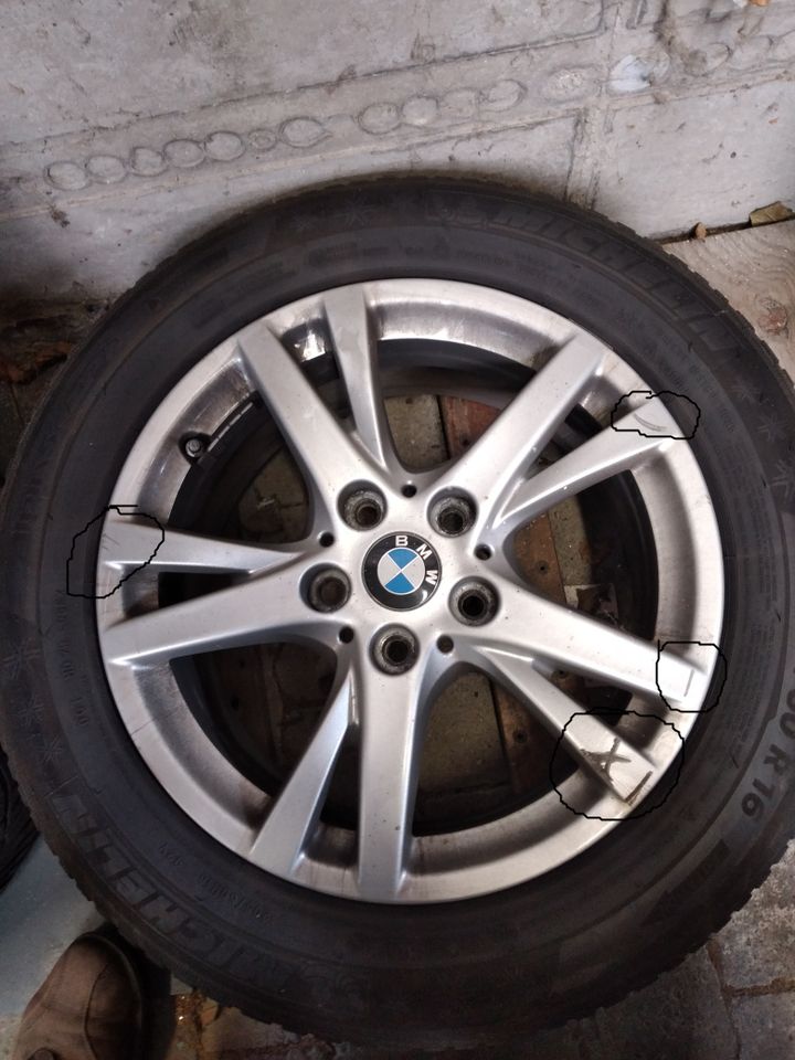 Alufelgen mit Winterreifen BMW 218 f45 f46!!!!!! in Hohenahr