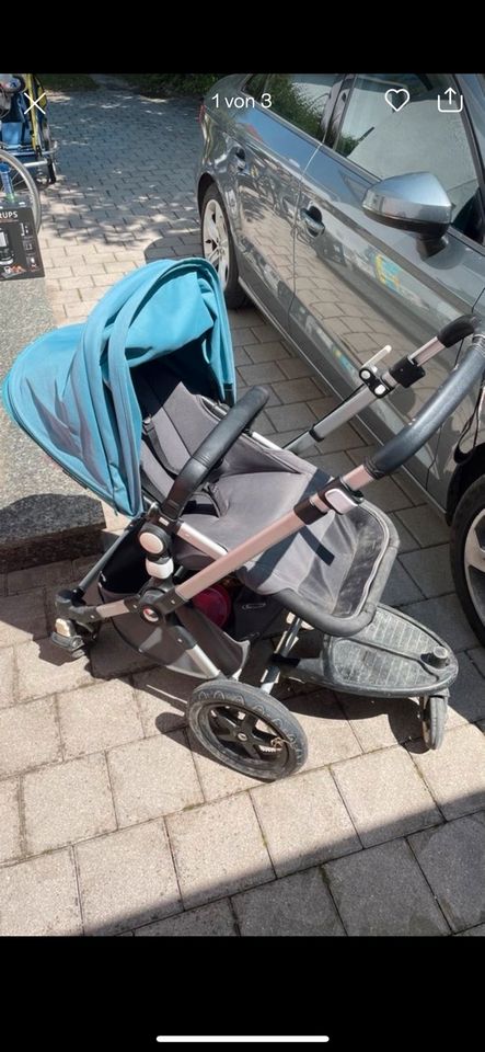 Bugaboo Kombikinderwagen, voll funktionstüchtig, mit Stehbrett in Freising