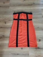 Kleid orange schwarz M 36 38 Niedersachsen - Neukamperfehn Vorschau