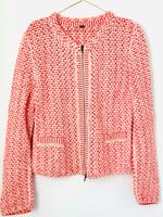 MARC CAIN Bouclé-Jacke zweifarbig weiß-rot Berlin - Tempelhof Vorschau