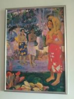 Bild von Paul Gauguin gerahmt - Frauen in Tahiti in lila / orange Nordrhein-Westfalen - Ratingen Vorschau