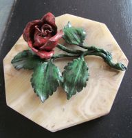 alte einmalige Eisen Rose auf Onyx  Handarbeit geschmiedet Baden-Württemberg - Freiburg im Breisgau Vorschau
