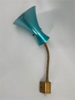 * VINTAGE SCHWANENHALS TÜTENLAMPE WANDLAMPE BLAU METALLIC 50er ME Berlin - Charlottenburg Vorschau