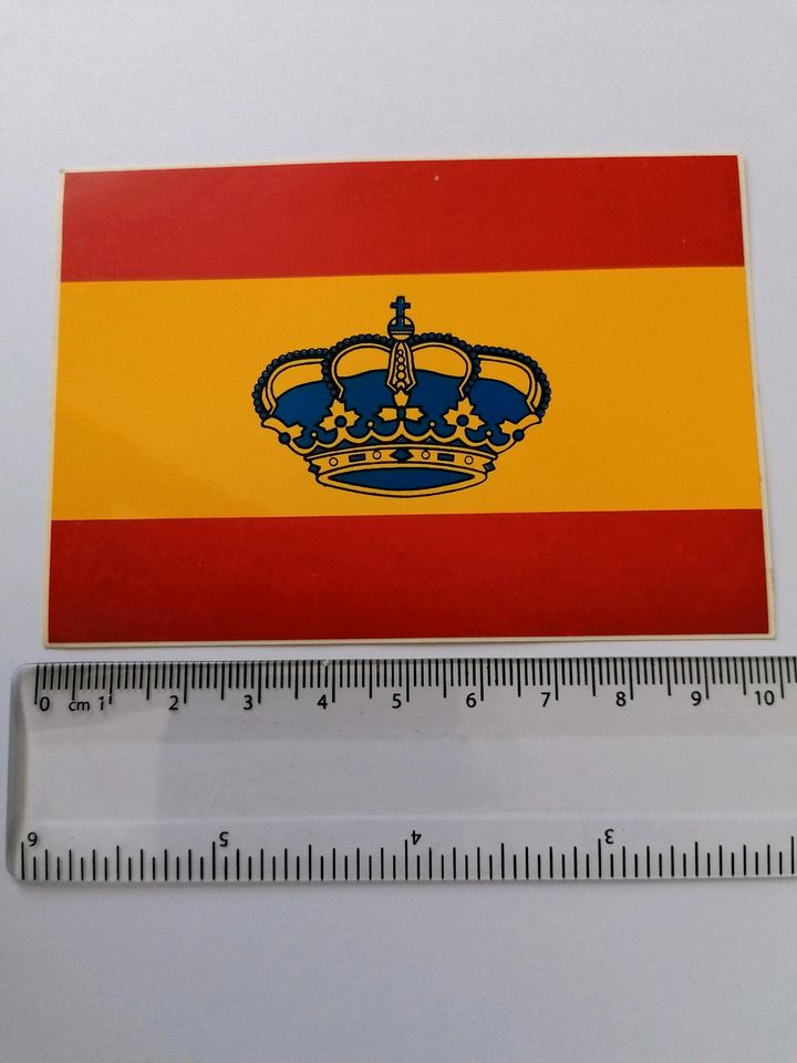 Spanische Flagge Aufkleber ca. 10x7 cm in Weiterstadt