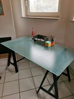 IKEA Schreibtisch mit Glasplatte Bayern - Welden Vorschau