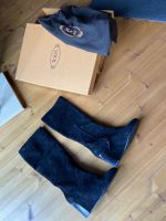 TOD‘S Stiefel Veloursleder Tiefschwarz gr 40 Keilabsatz Sachsen-Anhalt - Wernigerode Vorschau