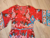 Red Floral Hippie Kimono Dress Bohemian Boho Kleid S M 36 38 rot Friedrichshain-Kreuzberg - Friedrichshain Vorschau