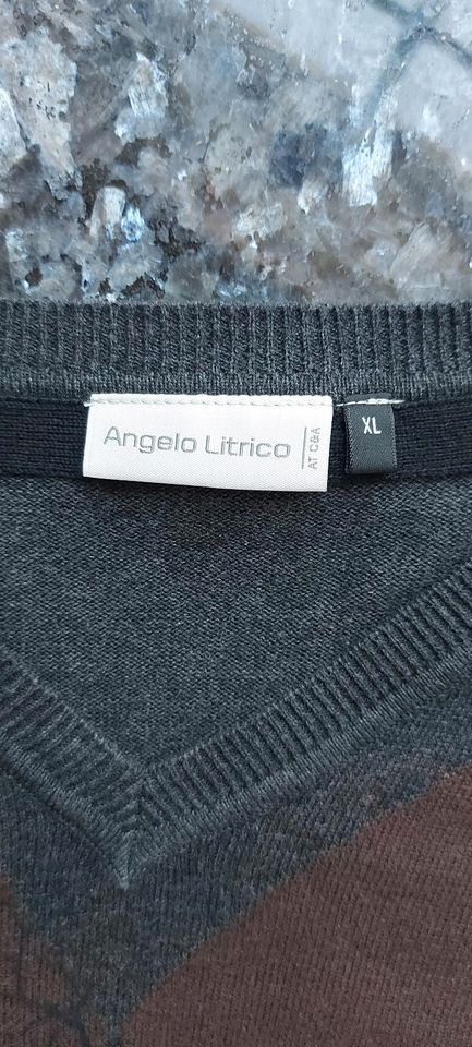 90er Pullover langarm Herren schwarz braun XL C&A retro in Tüttleben