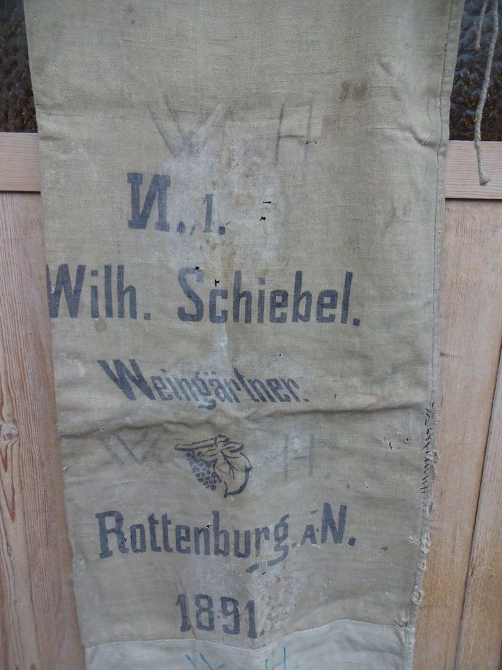 Alter Sack 1891 Leinensack beschriftet Mehlsack Bauernleinen in Rangendingen