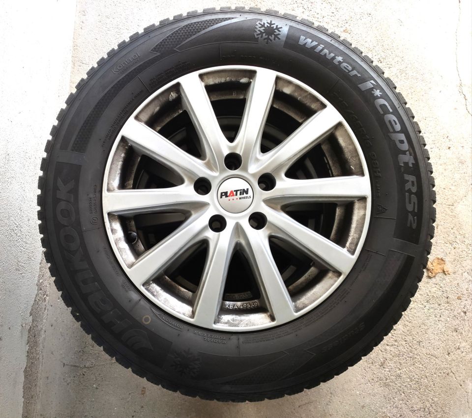 AUDI Winterreifen 4x Kompletträder HANKOOK 215/65R16 Alufelgen in Unterensingen