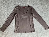 beige braun grau Glitzer langärmeliges Shirt Oberteil Guess M 38 Brandenburg - Perleberg Vorschau