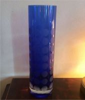 Retro Vintage Vase Glas blau 70er 60er 30 cm Baden-Württemberg - Korntal-Münchingen Vorschau