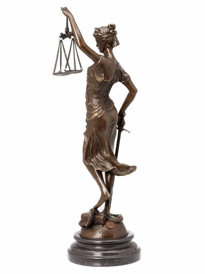 Bronzeskulptur Justitia Bronze Figur Skulptur Anwalt 197€* Waage in Bad Homburg