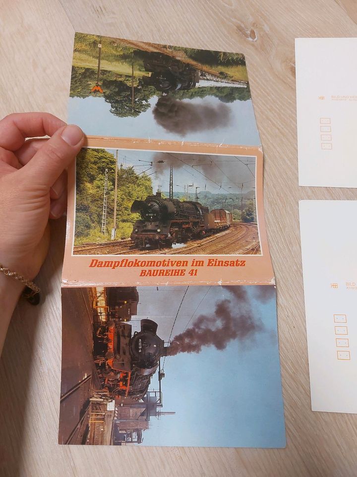 Sammelpostkarten Dampflokomotiven im Einsatz Baureihe 41 in Wittgensdorf