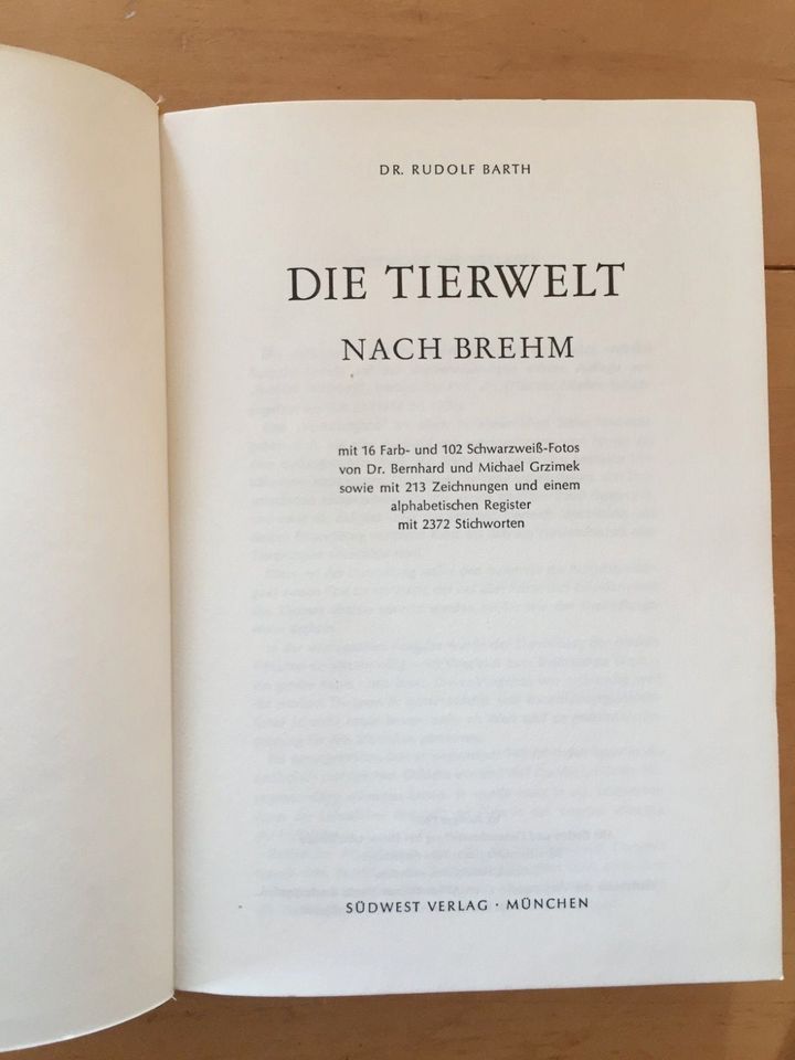 Die Tierwelt nach Brehm, Dr. Rudolf Barth in Radevormwald