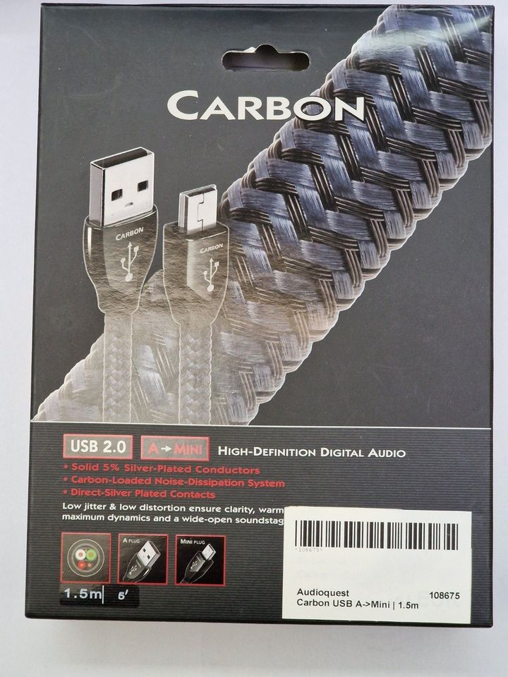 Audioquest Carbon USB A 2.0 - mini, 1,50m in Bielefeld