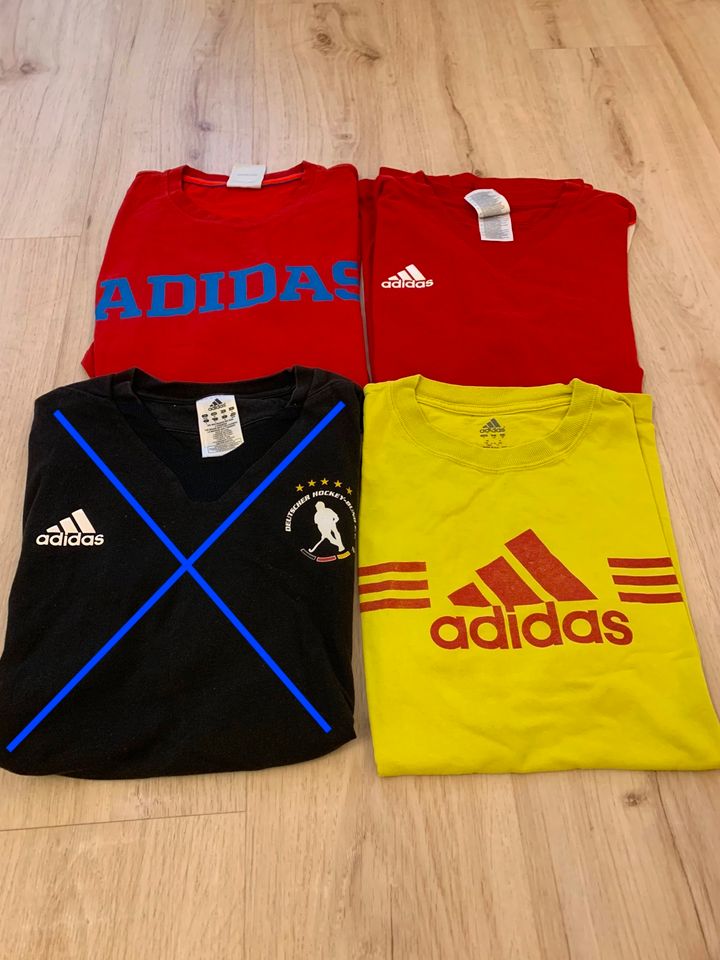 3 Herren-Sportshirts (Baumwolle) von Adidas (Größe S/M) in München