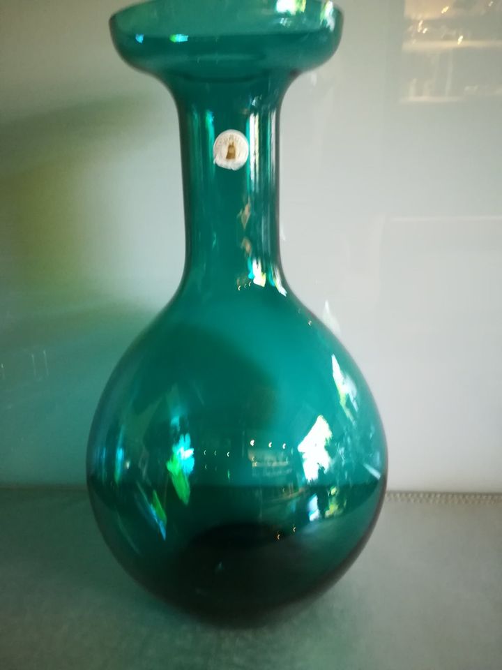 Glas Vase grün Hand Made Quality in Gütersloh